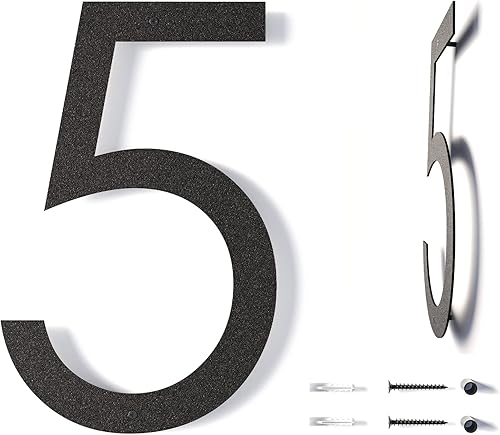 Miniatura 1 de Números de casa flotantes modernos de 12 pulgadas para exteriores  Números de casa de metal grandes para exteriores  Números de dirección de casa