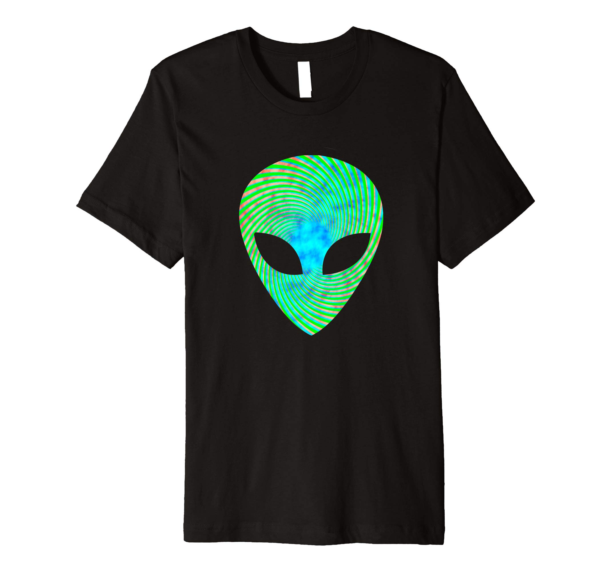 Funny, Psychedelic & Colorful TeesPsychedelic Alien face T-shirt Gift Alien Head UFO Shirt T-ShirtOEKO-TEX STANDARD 100