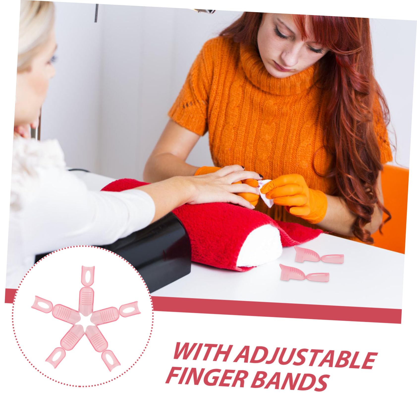 HAPINARY Nail Gel Remover Tool Kit 10pcs Plastic Clip Secure Grip Nail Polish Remover Cap Clips for Quick Easy Removal