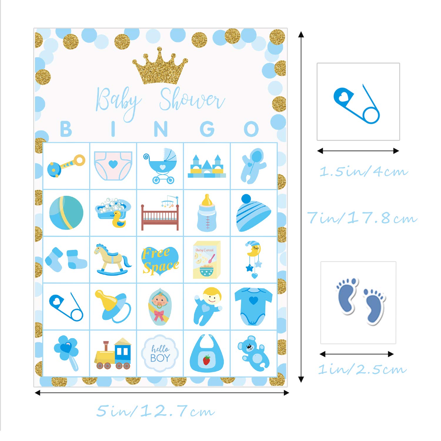 Funnlot Baby Shower Games Baby Shower Bingo Boy Baby Shower Bingo Cards