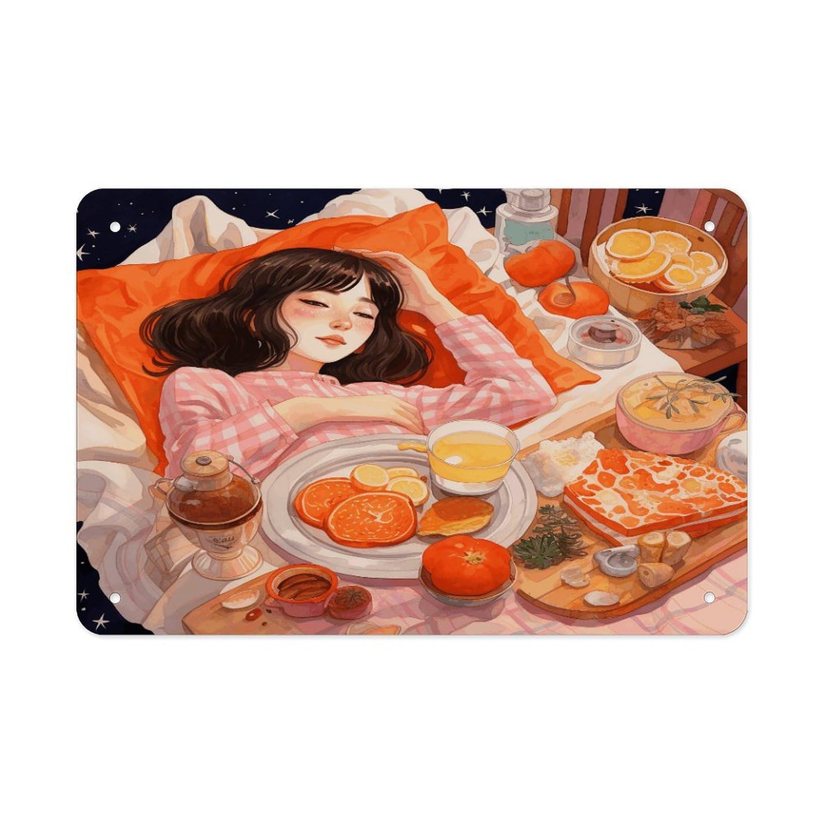Fodpand Style Eating In A Dream Wall Art Metal Signs Tin Sign