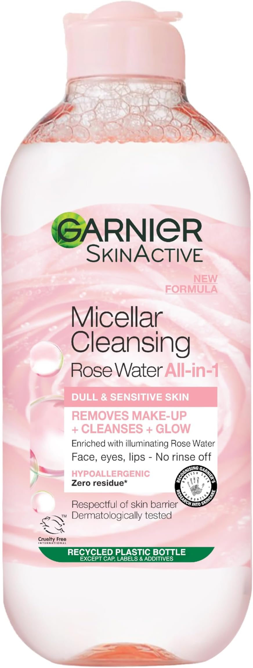 Garnier Micellar Vitamin C Cleansing Water, Gentle face Cleanser & Makeup Remover, Hypoallergenic. Suitable For Dull And Uneven Skin, Brightening Formula, Dermatologically Tested, 400ml