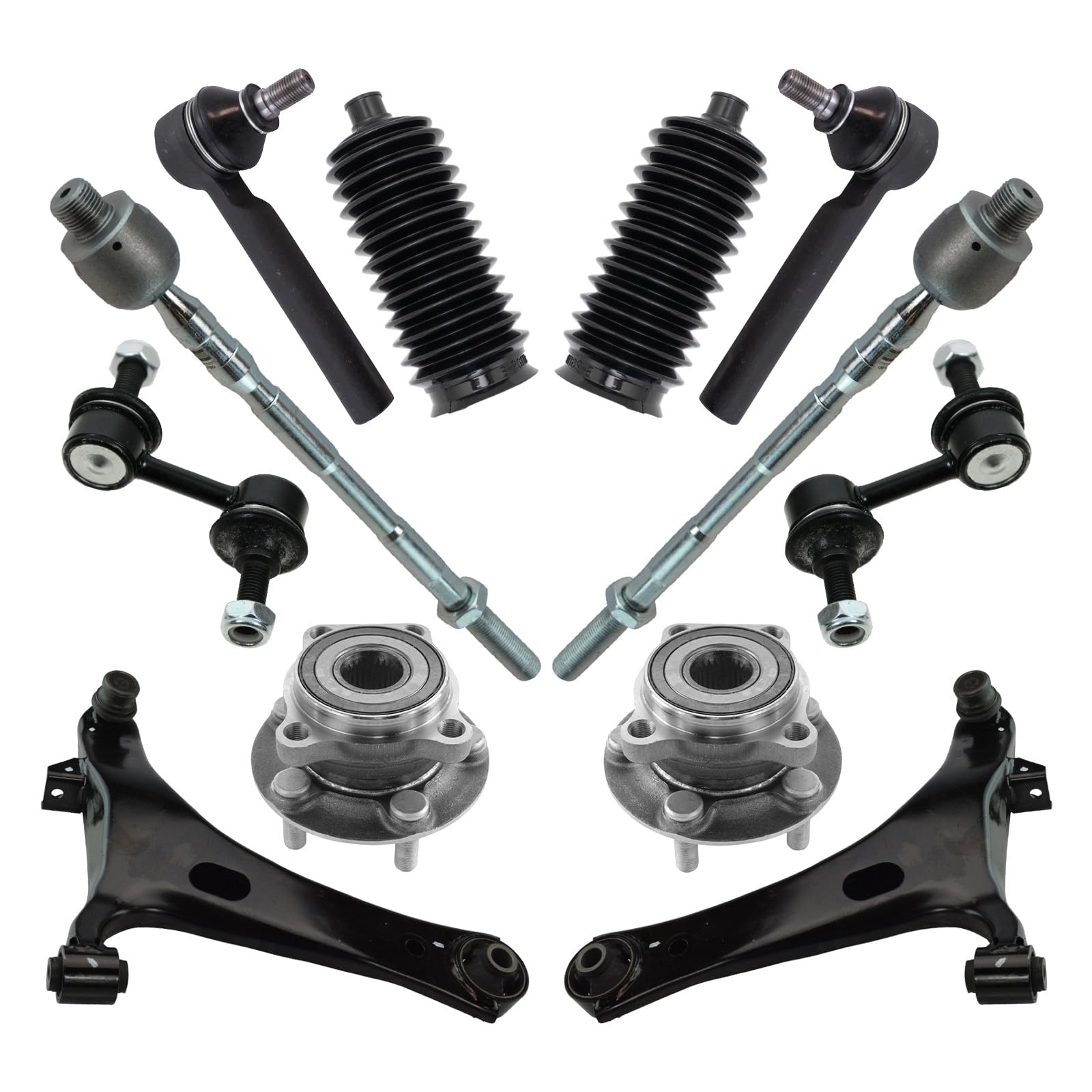 TRQ Front Steering Suspension Drivetrain Kit Compatible with 2005-2009 Subaru Legacy Outback