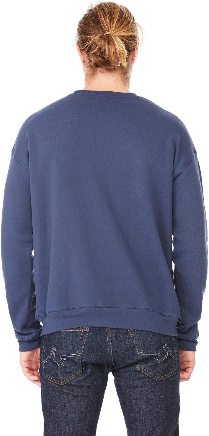 Bella + Canvas Mens Side-Seamed Drop Shoulder Sweatshirt, M, Navy - Image 2