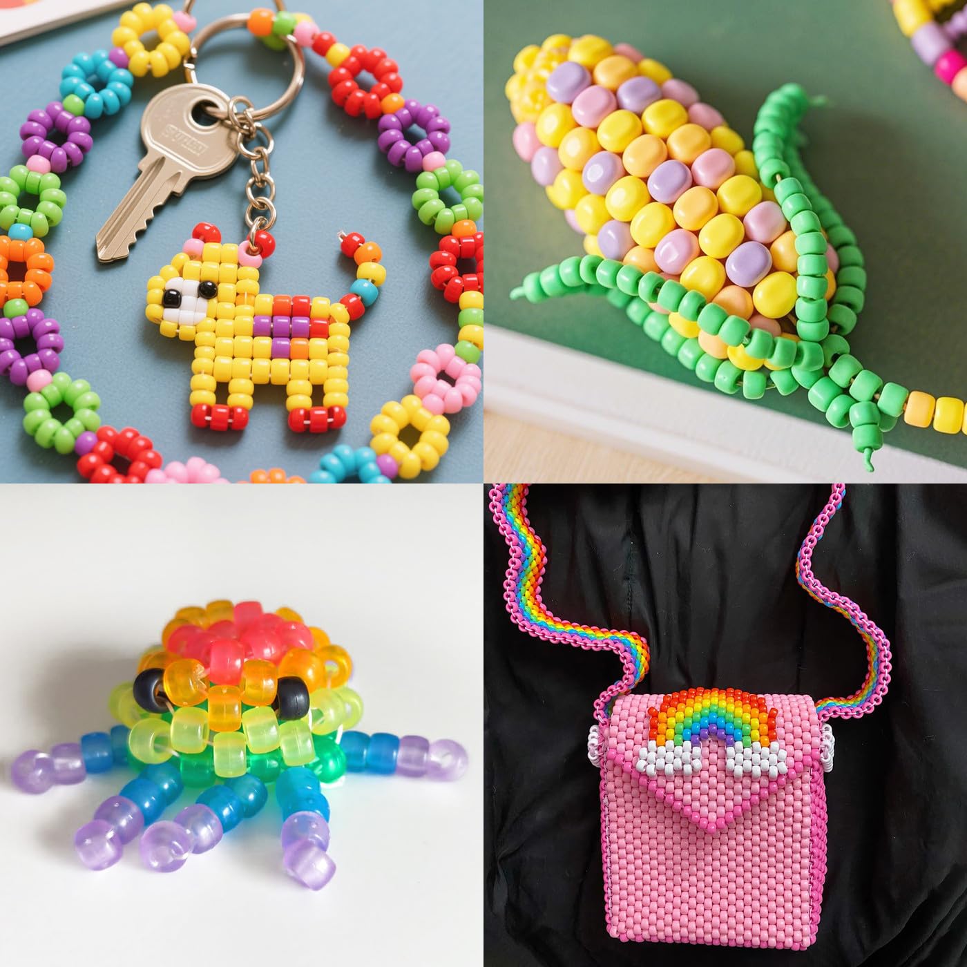 2000 Stück Pony Beads Kandi Perlen – Leuchtend Im Dunkeln, Mit Elastischer Schnur Für Armbänder & DIY