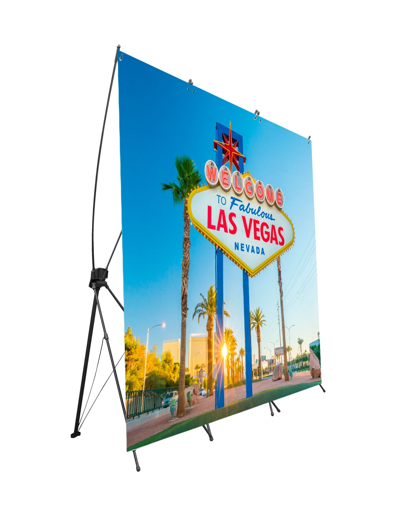 Oedim Photocall Las Vegas 1,60x2,00m | Photocall con 2 Soportes Resistentes | Lona Impresa a Todo Color | Photocall Ideal para Eventos, Celebraciones, Bodas… etc