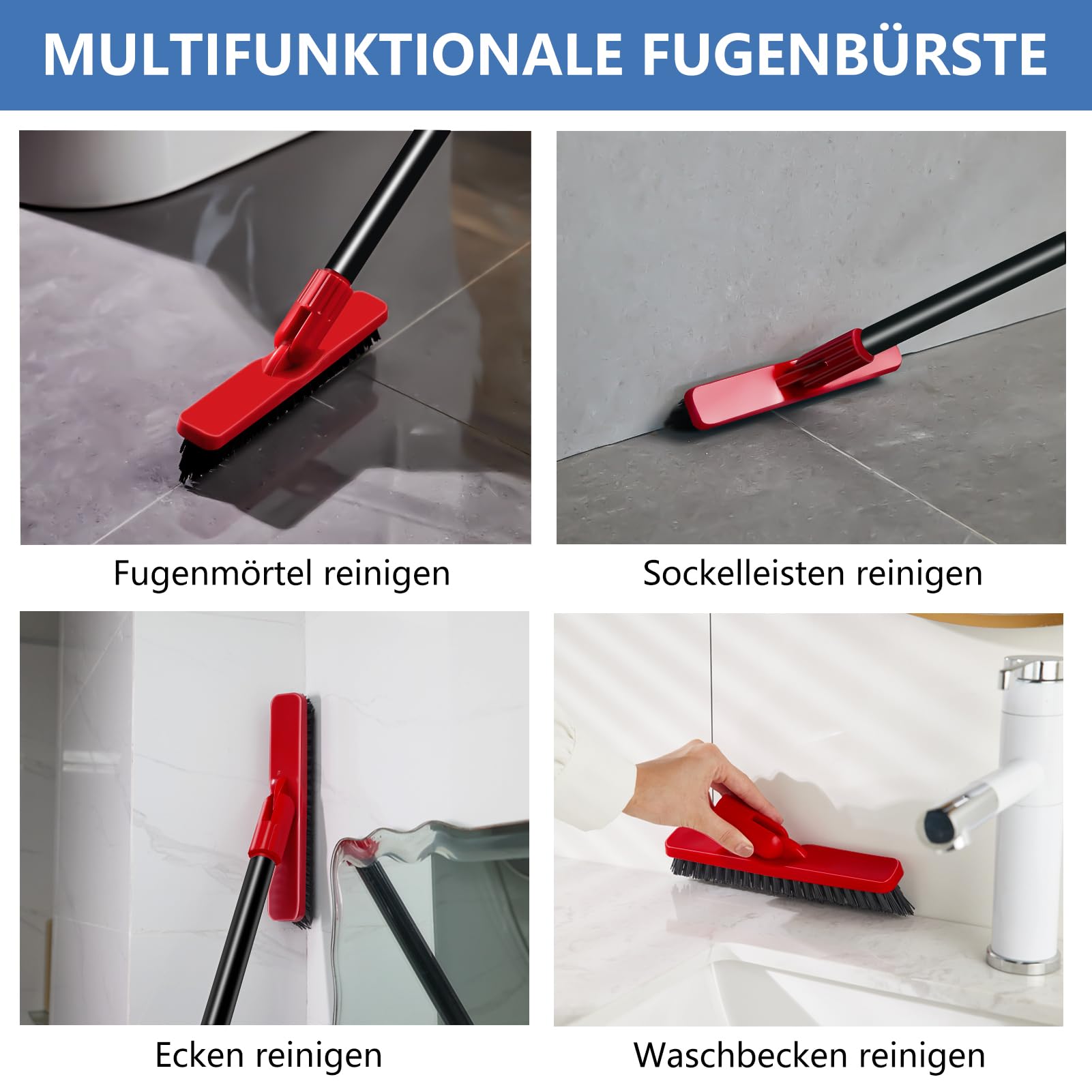 Bohrbürste 5,1 Cm – Steif, Rot, Für Fliesen, Fu Produktbild-Vorschau 5