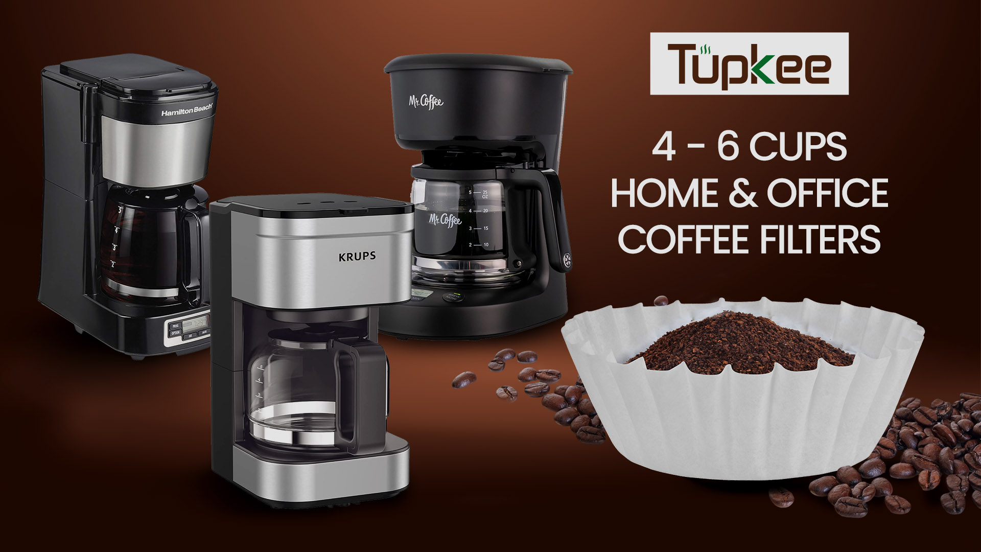 Amazon.com: Tupkee Coffee Filters 4-6 Cups - 400 Count, Junior Basket  Style, White Paper, Chlorine Free 5 Cup Coffee Filter, Made in the USA:  Home & Kitchen