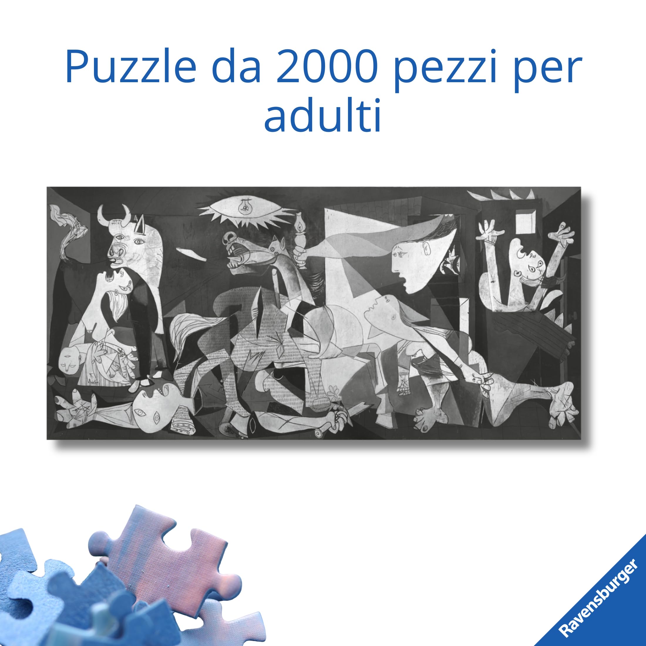 Ravensburger - Puzzle 2000 Pezzi Guernica Panorama | Puzzle 2000 Pezzi | Rompicapo Adulti E Bambini dai 14 Anni in su | Regalo per Bambini E Adulti | Misure 98x75cm