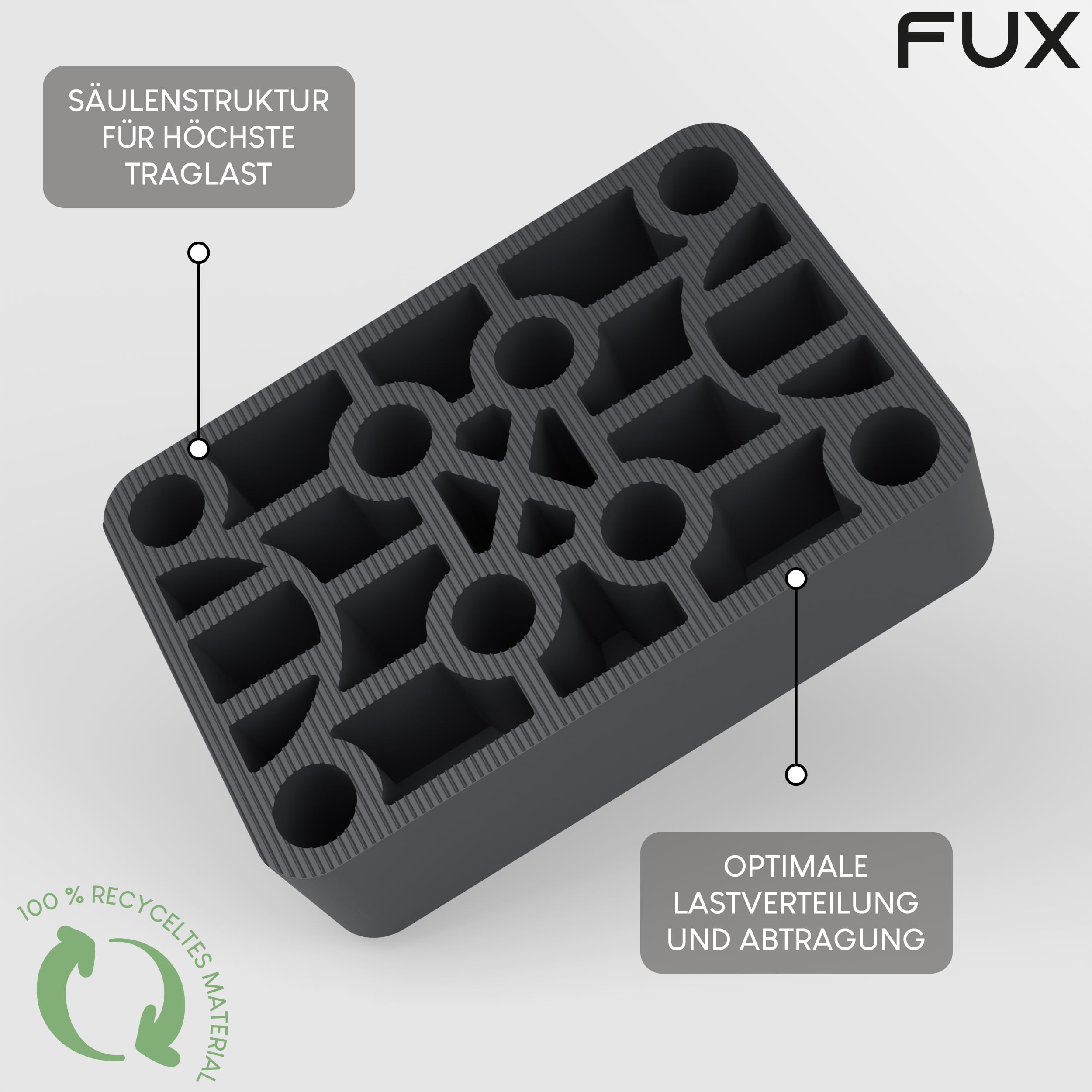 FUX 100 stuks afstandhouders 100 x 24 x 1–6 mm, gemaakt in Duitsland, onderlegplaten, afstandsblokken van kunststof, afstandhouders (dikte: 4 mm