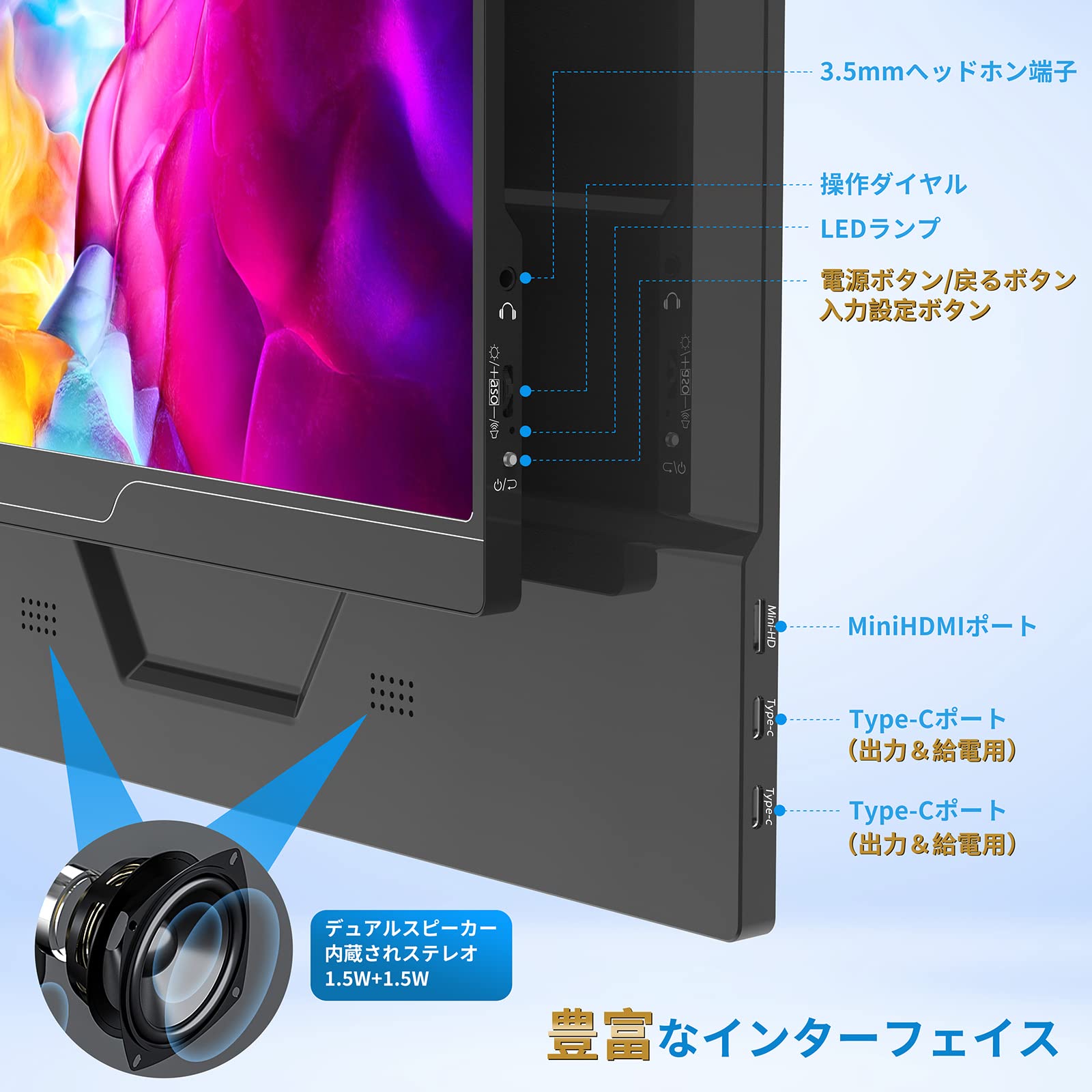 Amazon.co.jp: モバイルモニター Exljzdp モバイルモニター 15.6 