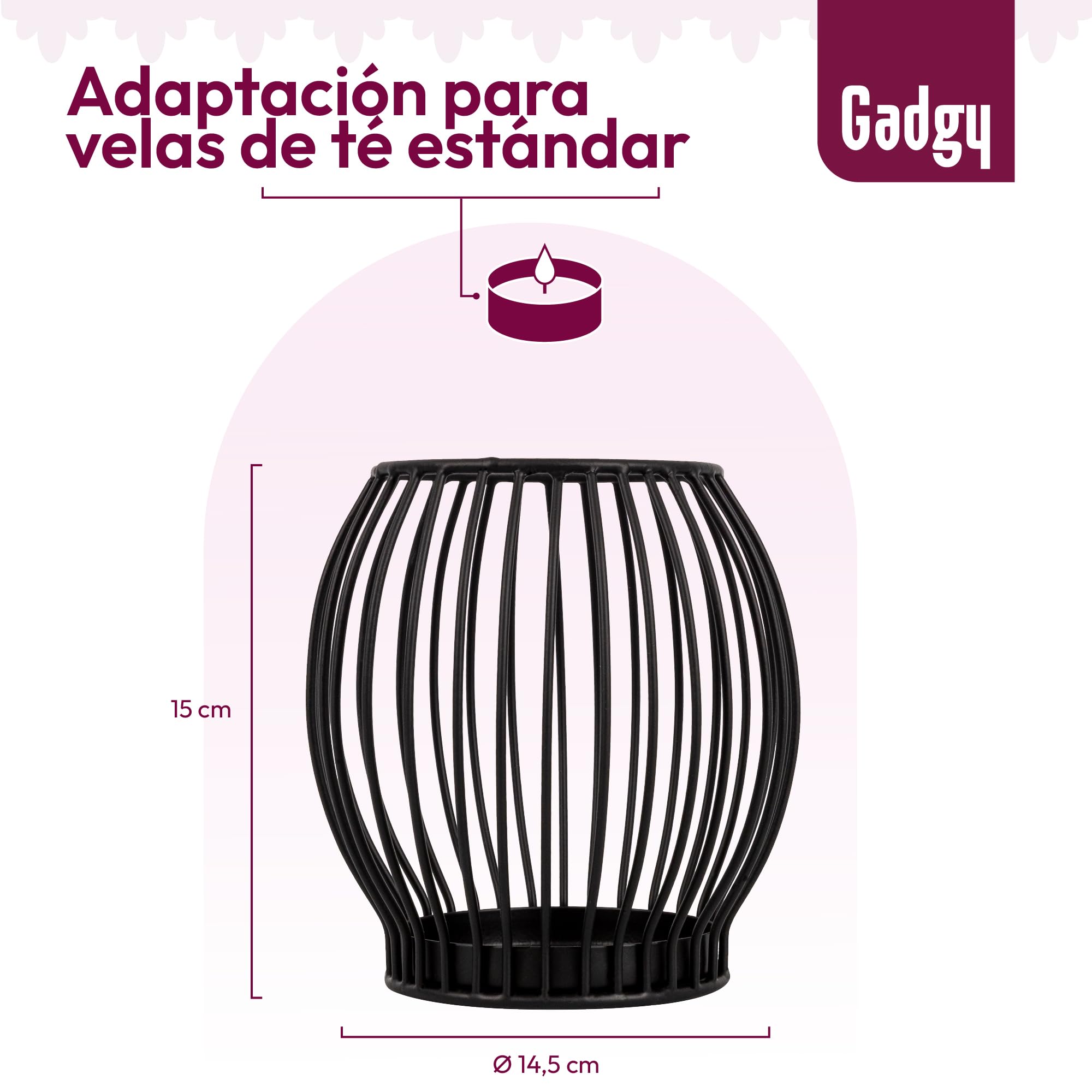 Gadgy Wire Candle Holder - Small, GG1002