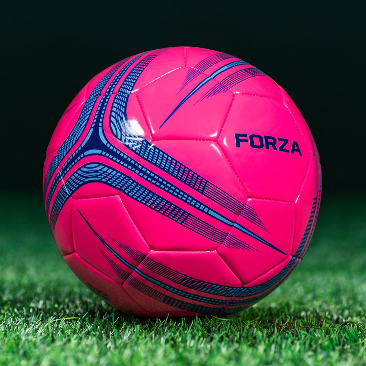 FORZA Footballs with Mesh Storage Carry Bag & Multiple Pack Sizes - Variety of Ball Types for Football Matches, Competitions & Training (Training (Fluro Pink), Size 1 (Pack of 30))