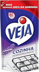 Limpador Desengordurante Veja Cozinha Lavanda Refil 400ml, Veja, Azul
