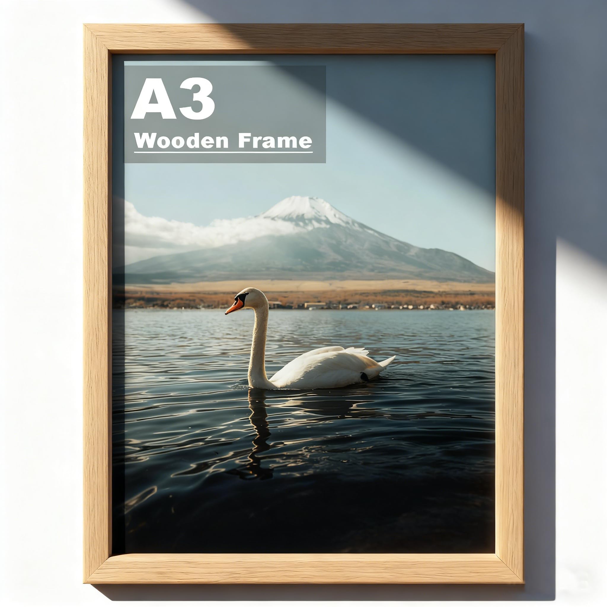 A4 Picture Frame, Wooden Photo Frame, Versatile Black Frame with Safe Perspex Front & Wall Hanging Hooks - For Display, Landscape or Portrait Orientation, Wall-Mount & Desk Stand — view 14