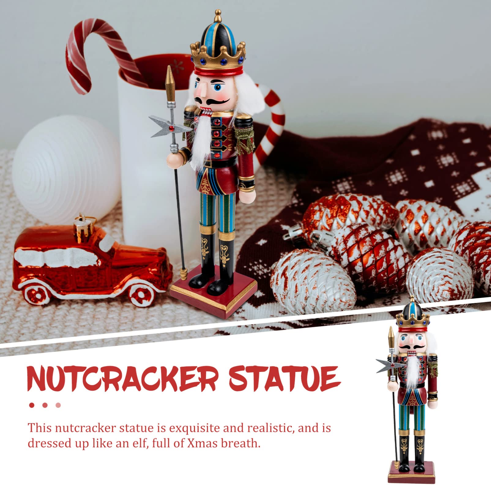 Wooden Nutcracker Sign Nutcrackers Craft Kitchen Wall Decals Christmas Dining Room Decor for Table Traditional Nutcracker Wood Nutcracker Clever Number Wall Sticker Cloth