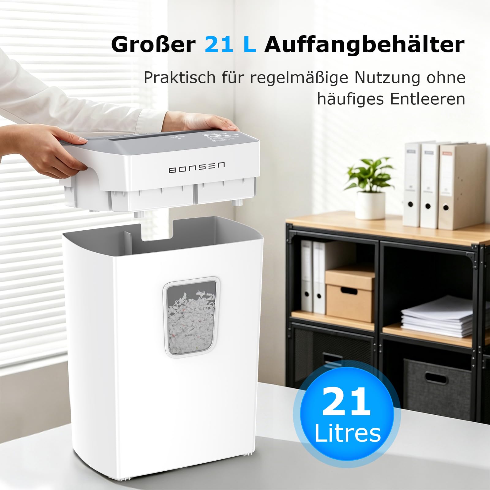 BONSEN Niszczarka papierowa, S5211-W