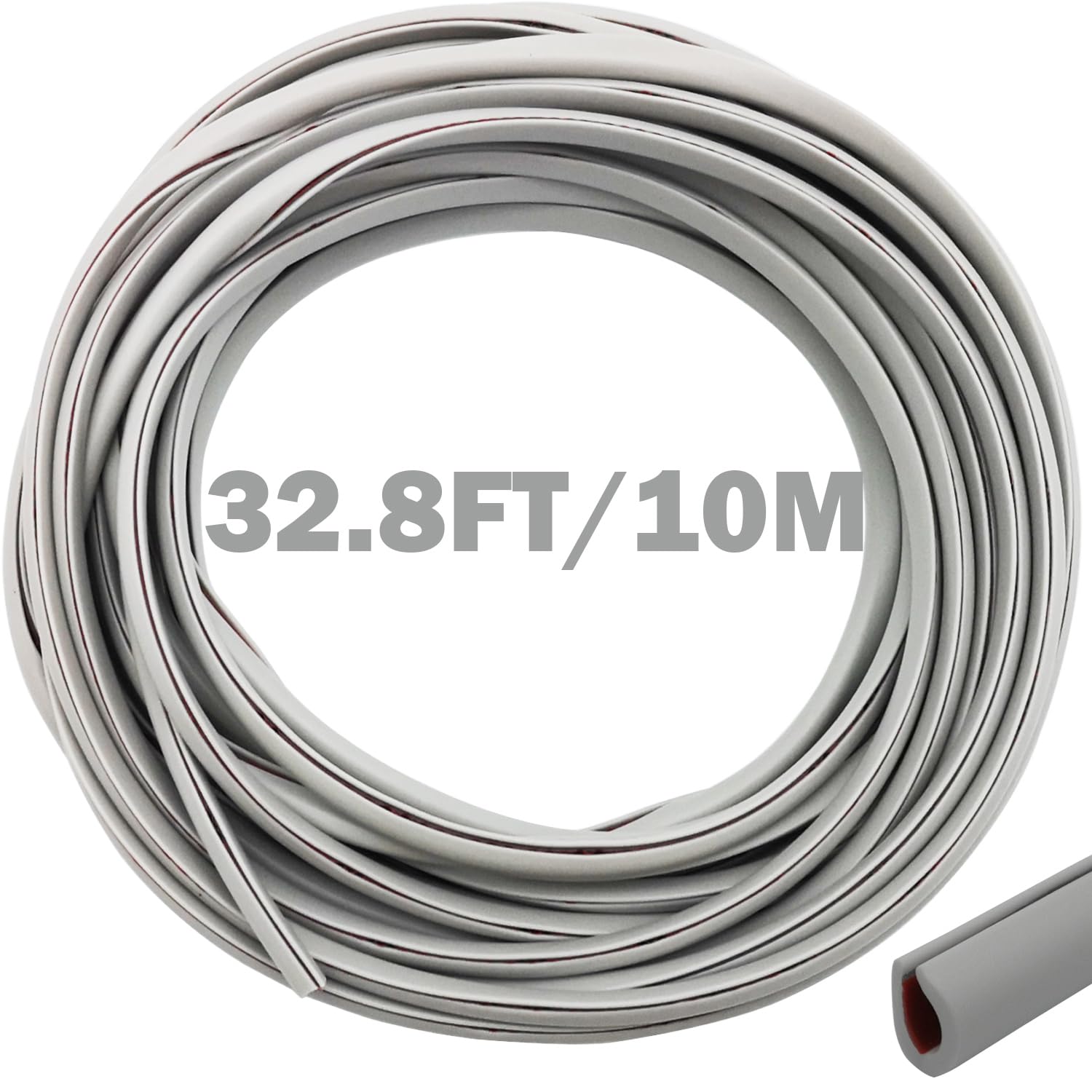 CTRICALVER Paraspigoli Auto Portiere, Forma a U PVC Guarnizione Portiera Auto,Proteggi Bordo Striscia, Paracolpi Portiere Proteggi, per la Maggior Parte delle Automobili (10M Grigio)
