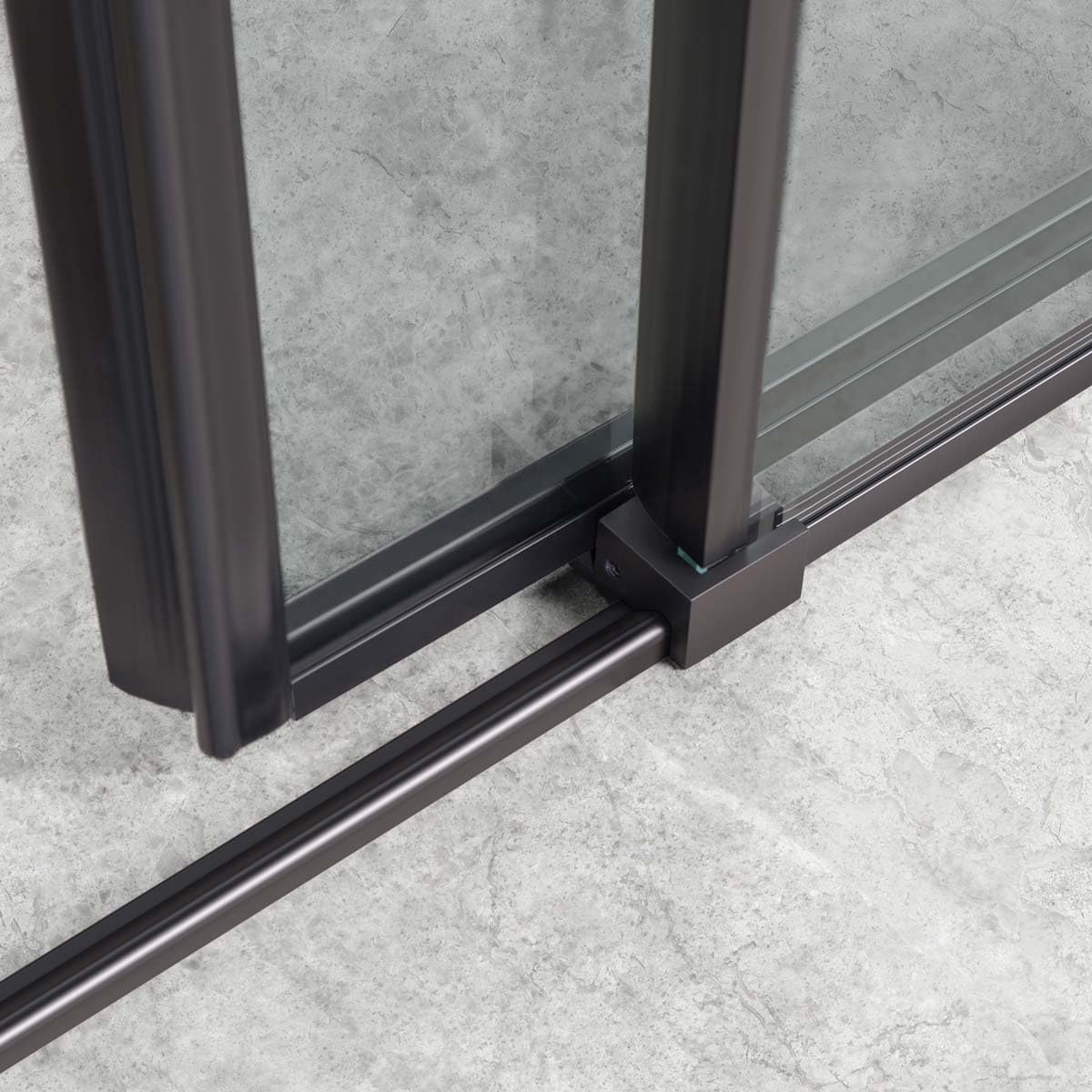 Yellowshop - ZEN Porta doccia scorrevole vetro trasparente anticalcare 8 mm cm 100-120-140-160 H 200 telaio Nero opaco (Nero, 160 cm)