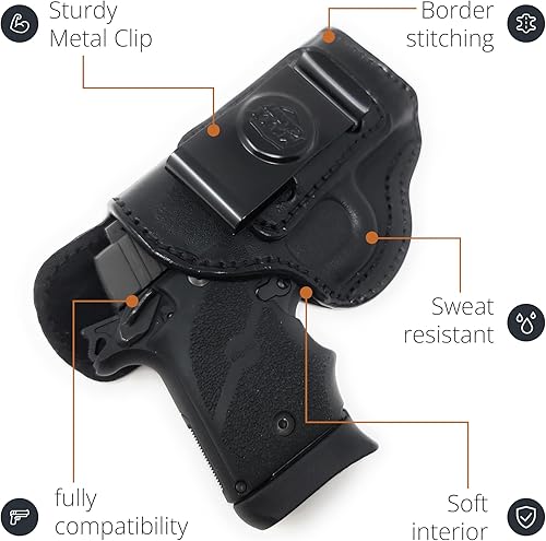 Miniatura 6 de Funda de cuero para el interior de la cintura Maxx Carry by PH  Fundas ocultas IWB  Funda de cuero para pistola Sig Sauer P938  Funda de transporte
