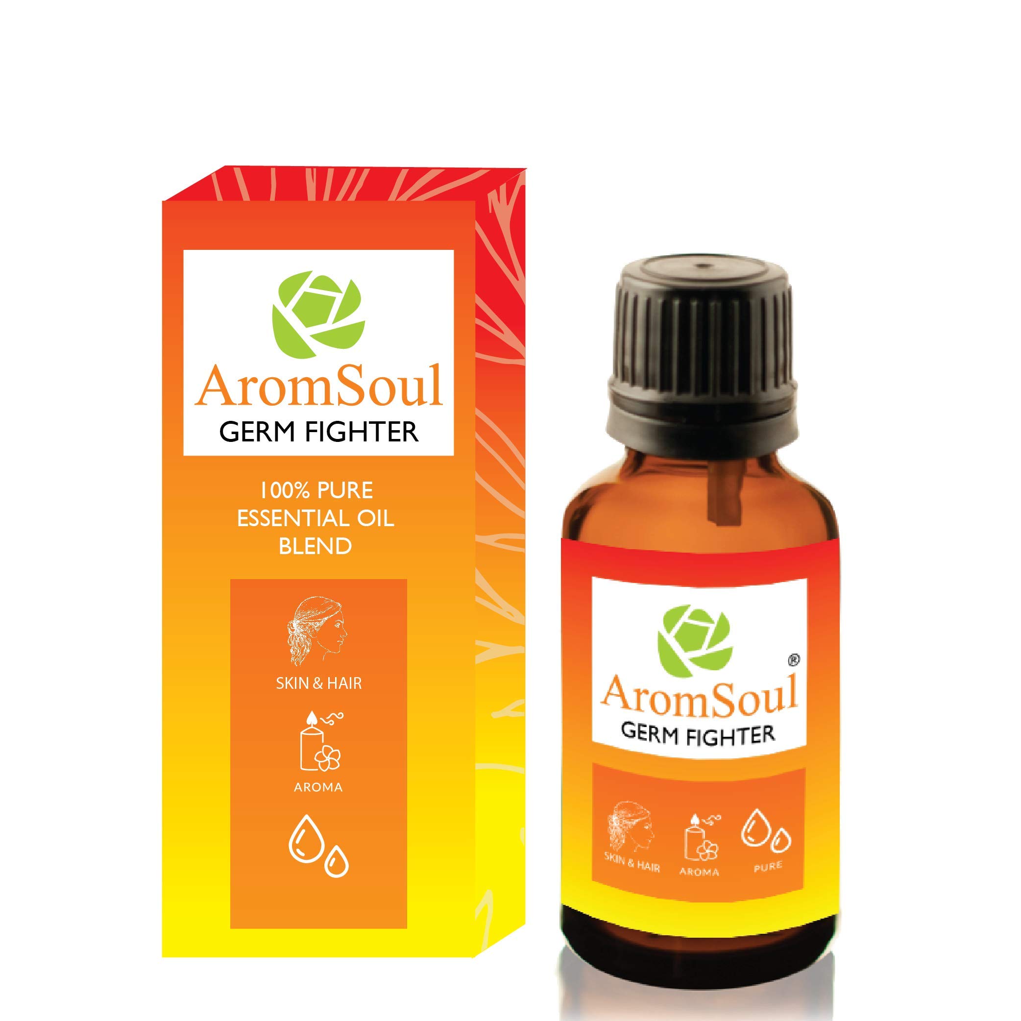 AromSoul 100% Anti-Bacterial Natural and Pure Disinfectant Germ Fighter Essential Oil (Pack of 1, 30 ml) (B07S8CZZ95) Amazon Price History, Amazon Price Tracker