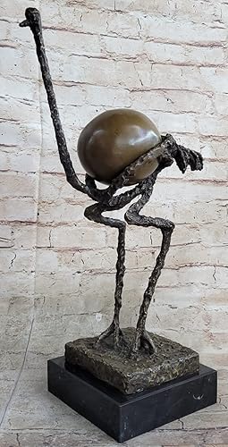 Raro australiano Cassowary Emu Avestruz Kiwi Elefante Pájaro Bronce Picasso Estatua por Think Bronce Obra Arte Regalo Decoración del hogar Venta
