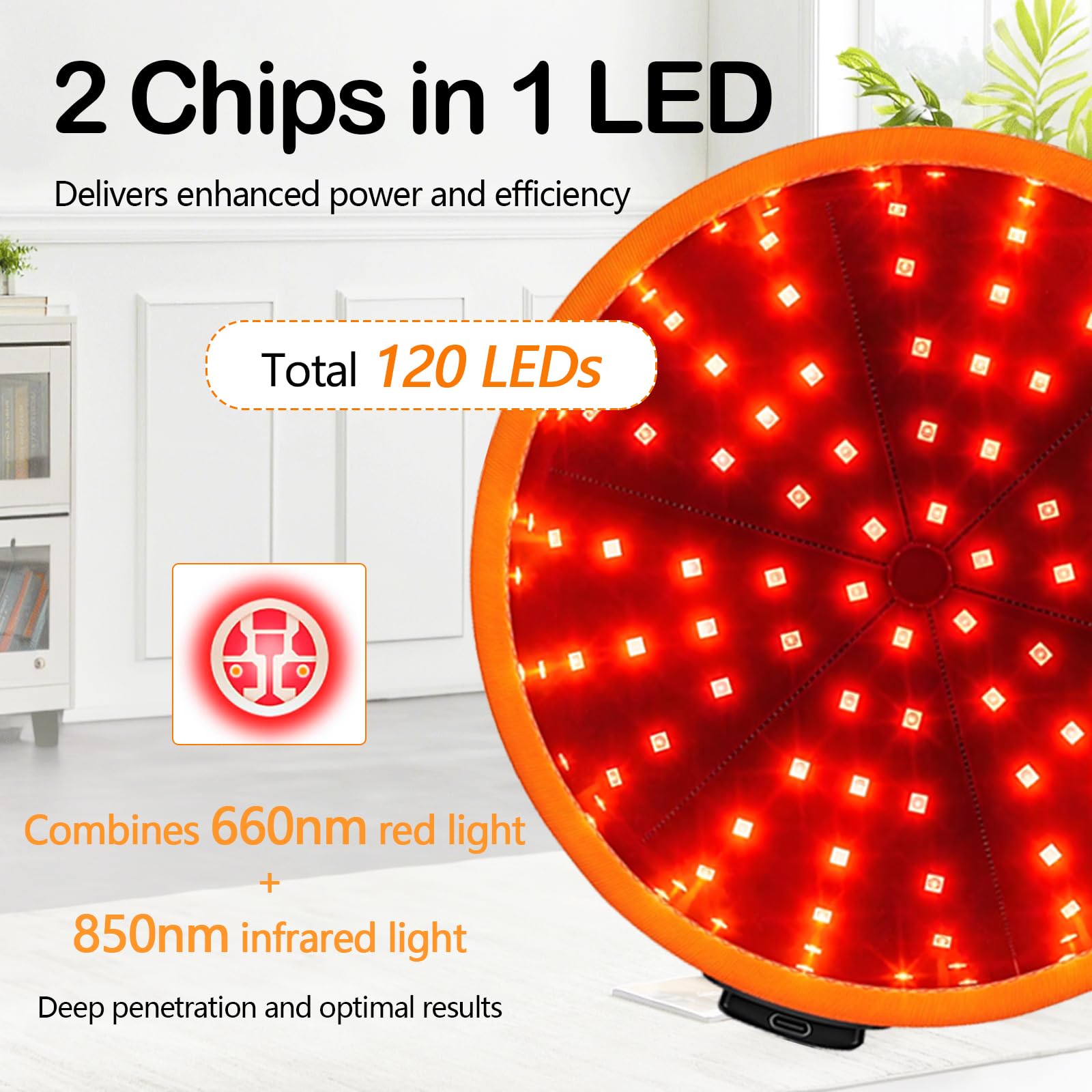 Rotlichttherapie-Kappe, 120 LEDs Haarwachstum Cap mit Nahinfrarotlicht, 660nm & 850nm Dual-Wellenlänge, Kopfhautstimulation Haarpflege für dünner werdendes Haar