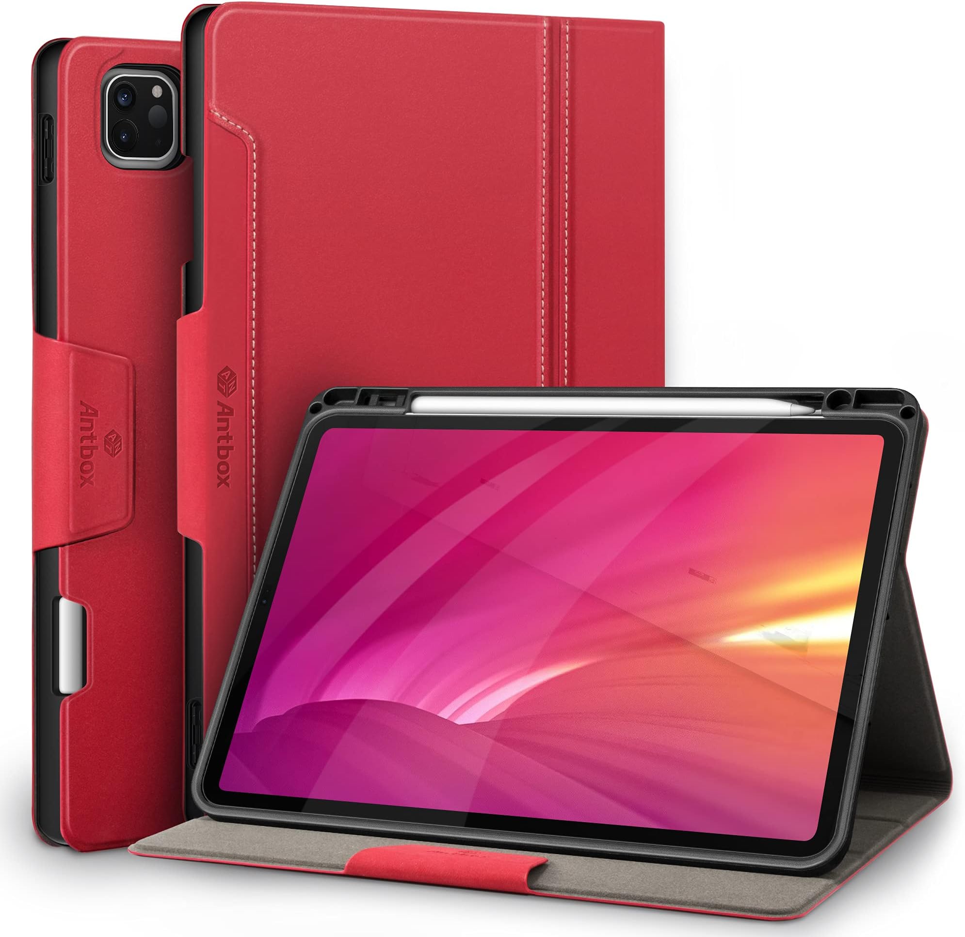 Amazon.com: Antbox Case for iPad Pro 10.5 / iPad Air 3 with Built-in Pencil Holder Auto Sleep/Wake Function PU Leather Smart Cover for iPad Air 3 10.5 Inch 2019/iPad Pro 10.5 2017 (Red) : Electronics