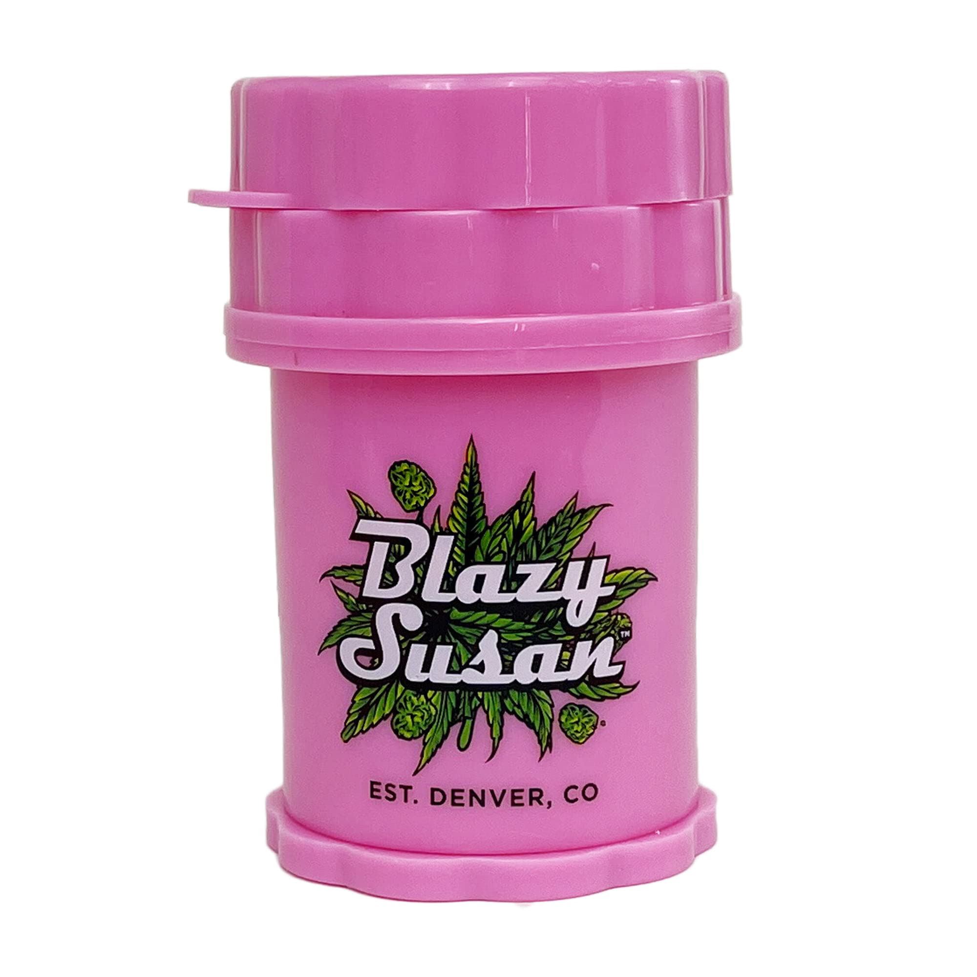 Blazy Susan Mini 4-Piece Herb Saver Grinder (): Pink