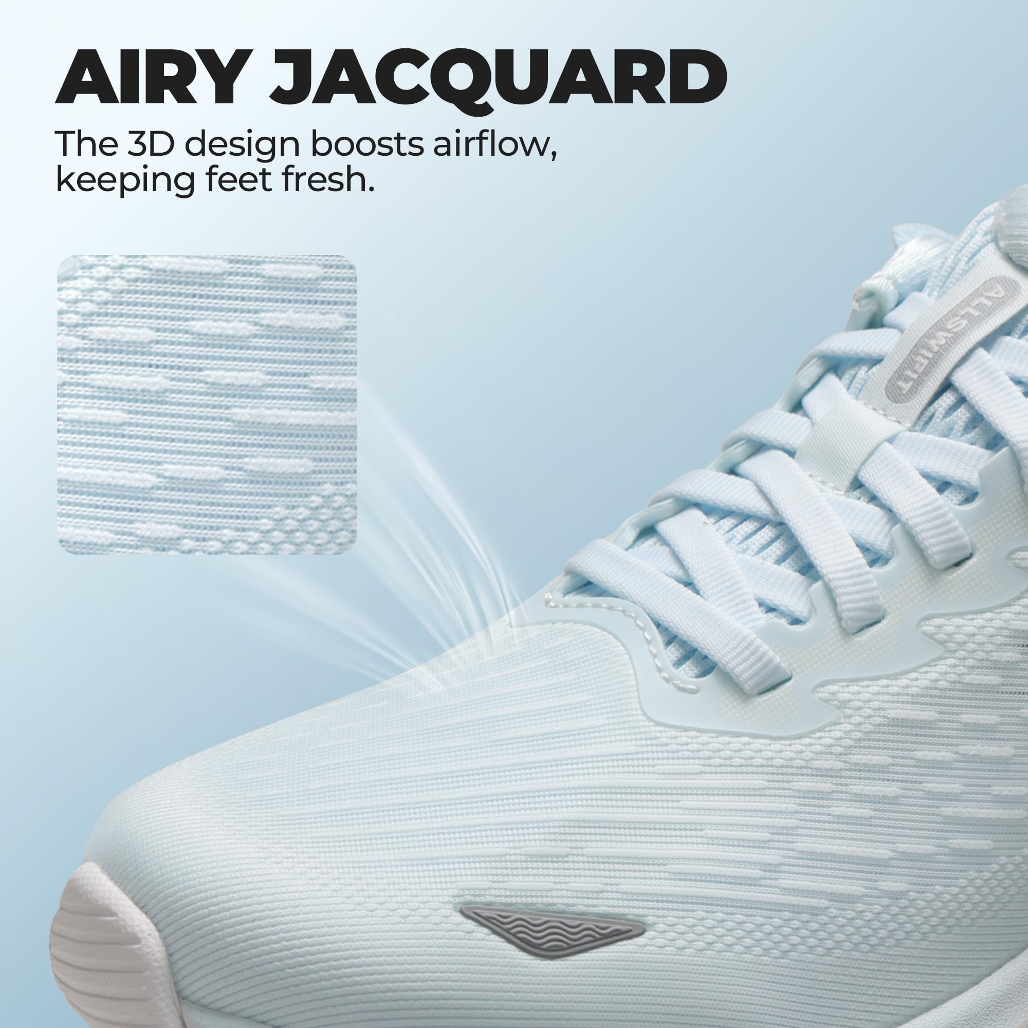 ALLSWIFIT Damskie buty do chodzenia, poduszka do biegania, tenisówki, antypoślizgowe, wygodne, oddychające, trening, siłownia, sport, sportowe, modne trampki, NIEBIESKI, 40 EU