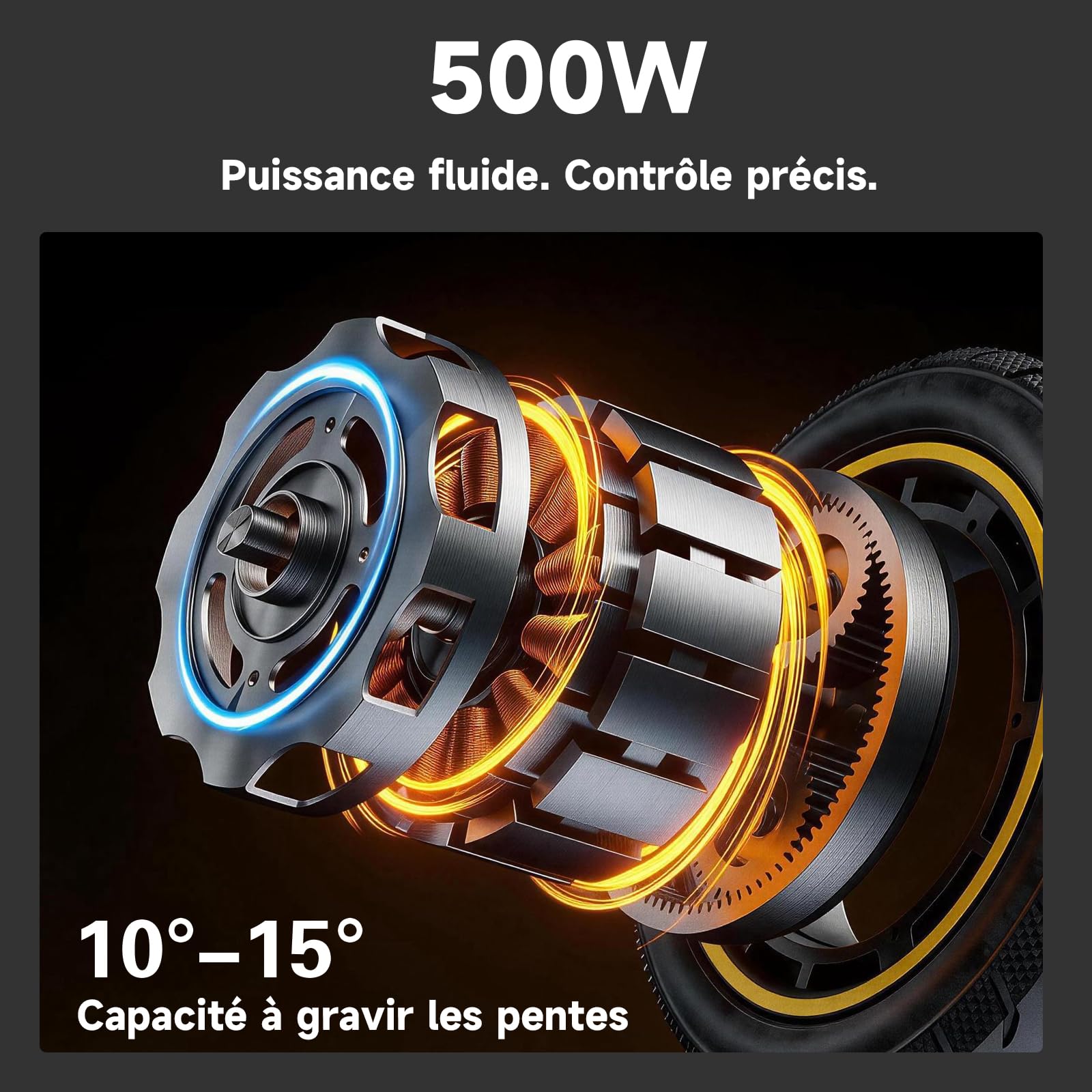 Trottinette Électrique Adulte, Moteur 600 W, Batterie 36 V 15 Ah, Autonomie Jusqu’à 35 km, Vitesse Max. 25 km/h, Pneus Pleins 10 Pouces, Cadre en Aluminium, Charge 100 kg
