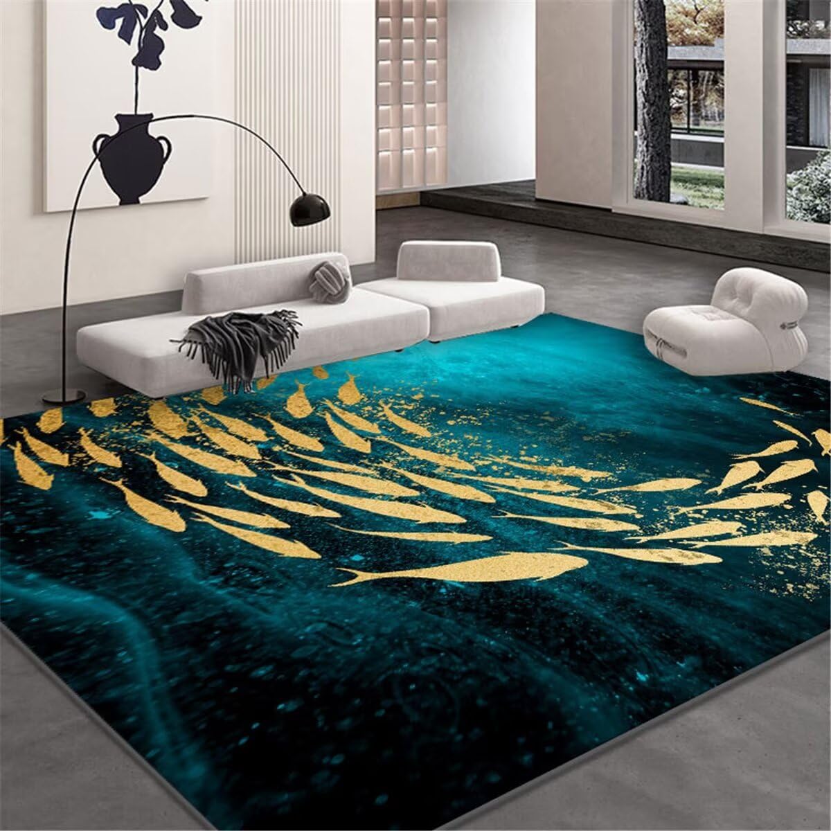Tapis chambre enfant garçon bleu 60x120 tapis anti dérapant