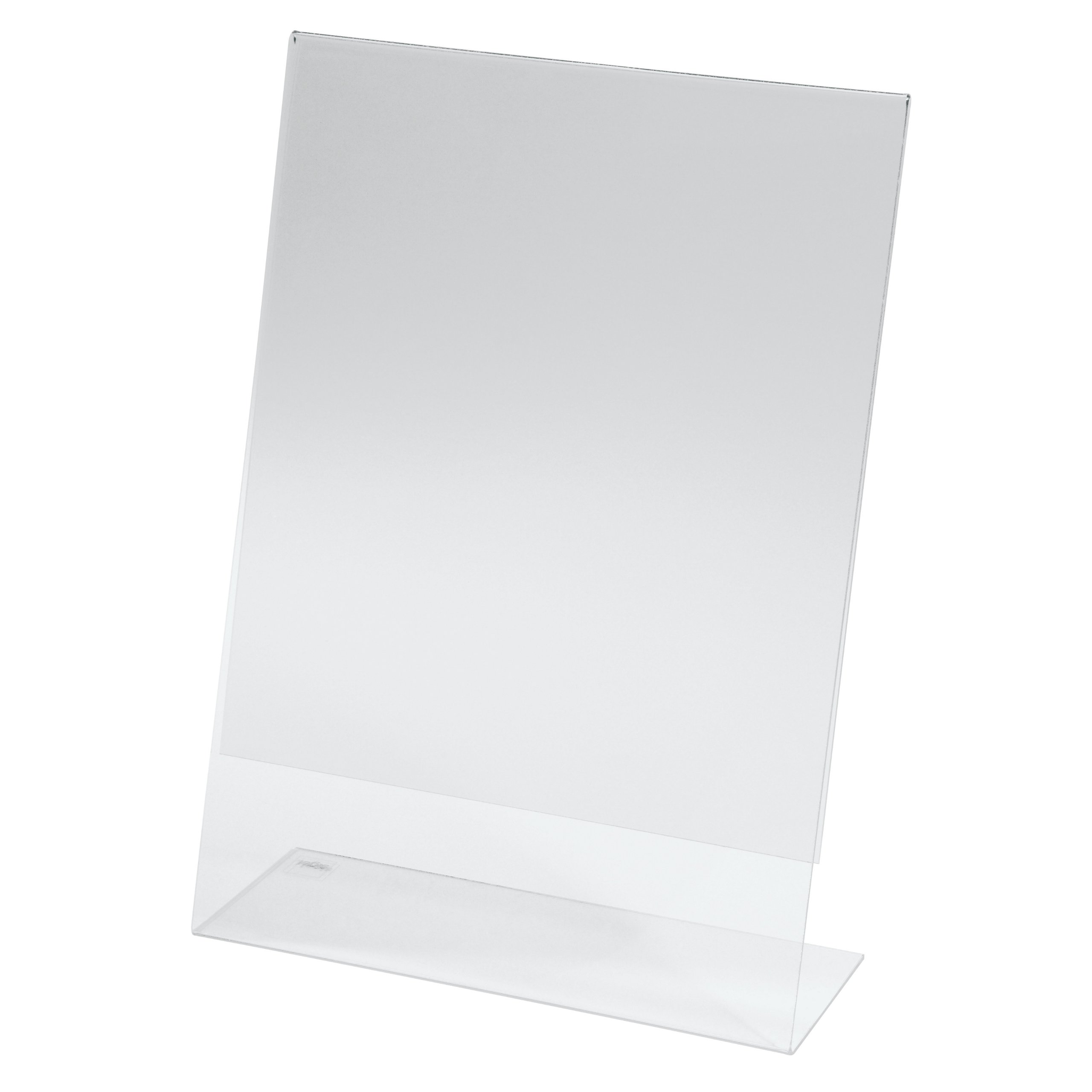 SIGEL TA210 Expositor de mesa inclinado, 30,2x21,3x7,8 cm (para A4 vertical) | para mostrador, restauración, oficina, boda, etc | resistente a los rayos UV, acrilico, transparente, 10 piezas