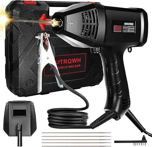 TRQWH Máquina de soldadura 120A de mano 110V soldador de palo portátil Máquina soldadora ARC Inverter IGBT Mini máquina soldadora MMA apta para