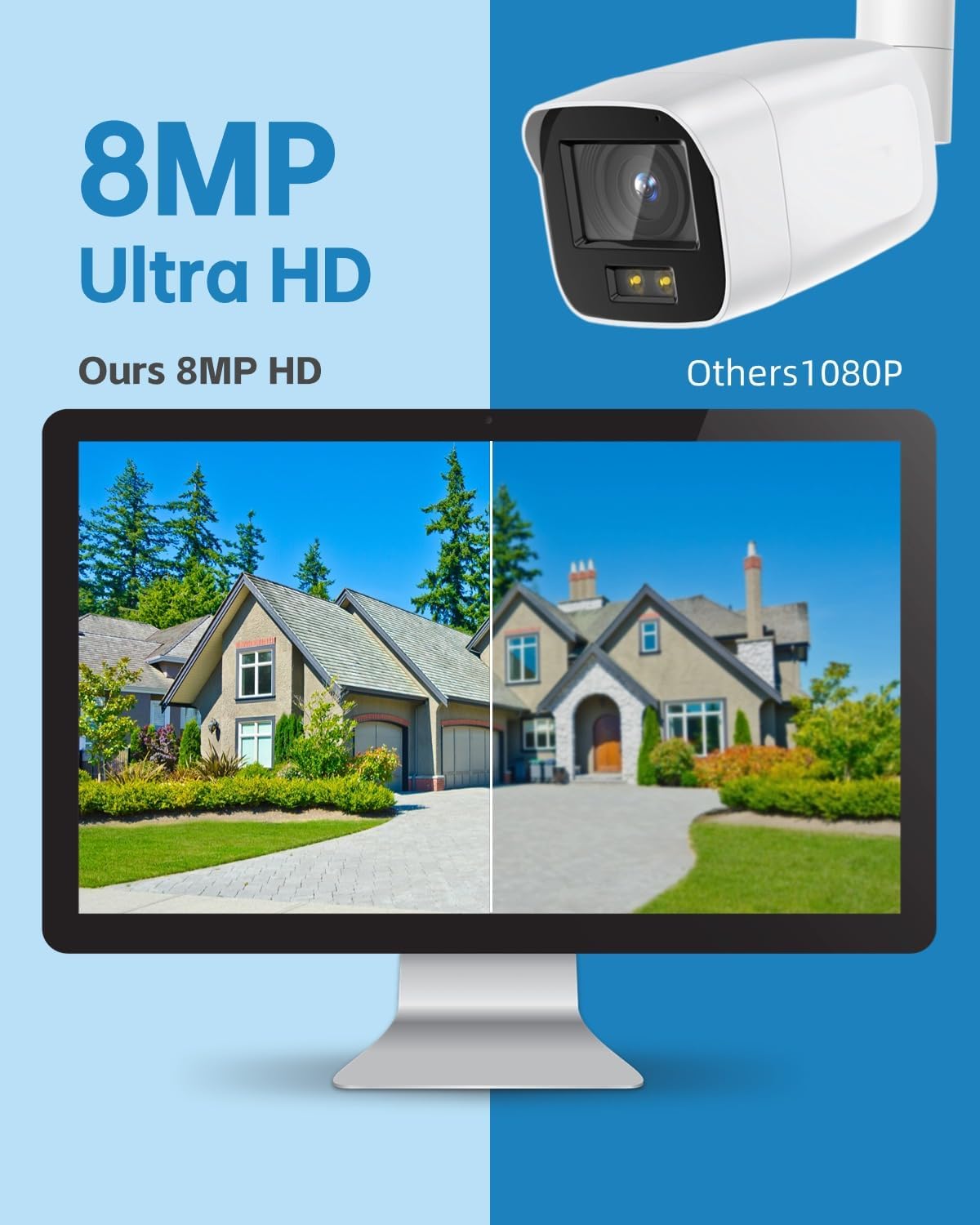 8MP 4K PoE Fixed Bullet IP Camera with 24/7 Colorful Imaging, Human/Vehicle Detection, H.265+, 130dB WDR, Built-in Microphone, Compatible with NVR/Connect APP 2CD2087G2-LU 4mm