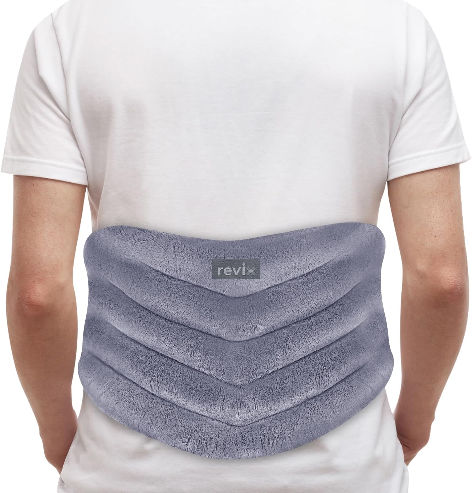 Microwavable Heating Pad for Back to Alleviate Pain, Extra Large Microwave Heated Pack with Moist Heat for Waist, Stomach, and Shoulder, Unscented Hot or Cold Pack, Gray