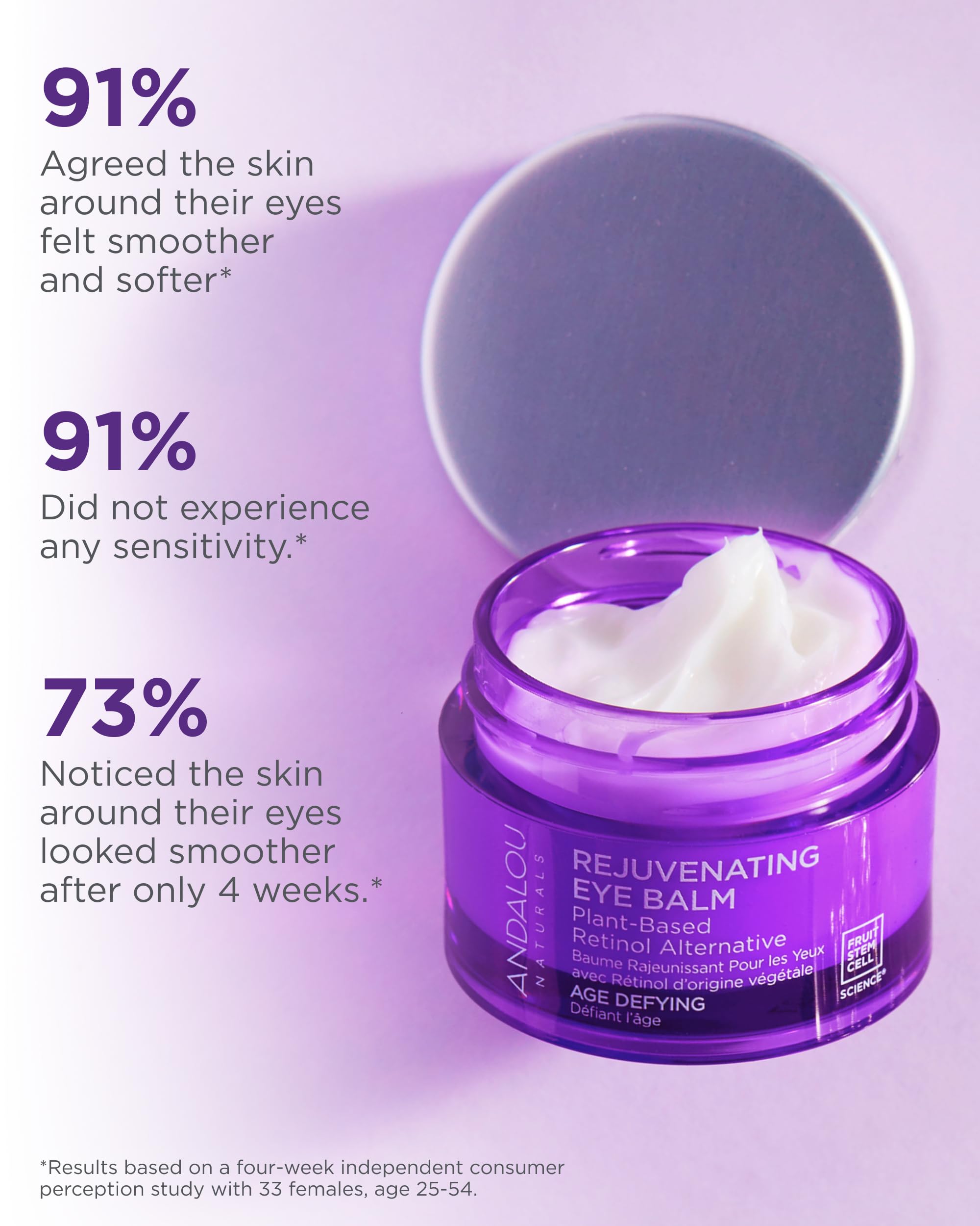 ANDALOU NATURALS Age Defying Plant-Based Retinol Alternative Eye Balm, 0.45 OZ