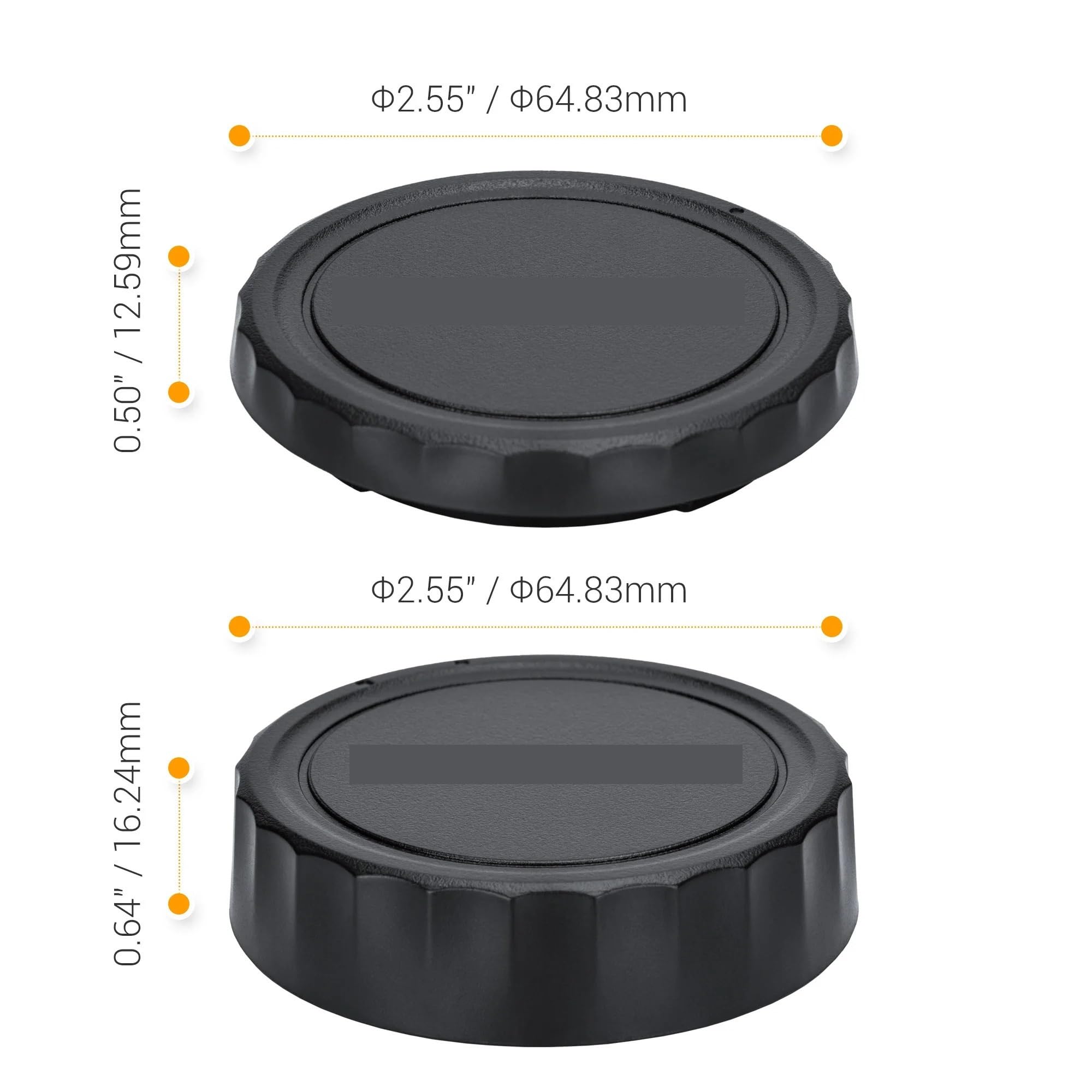 Kameragehäusedeckel und hintere Objektivabdeckung, kompatibel mit EF EF-S | Schutzset for die Kameras Rebel T7 T8i 5D Mark IV und SL3(4PCS)