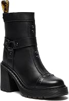 Dr. Martens Women's Spence Harness Flare Heel Leather Chelsea Ankle Boots - Edgy, Durable Style