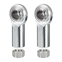 Vista 6 de CF6 Cojinete de Extremo de Varilla Articulaciones Heim, 3/8 x 3/8-24 Rosca Hembra Mano Derecha Articulación Heim con Contratuercas 2 piezas