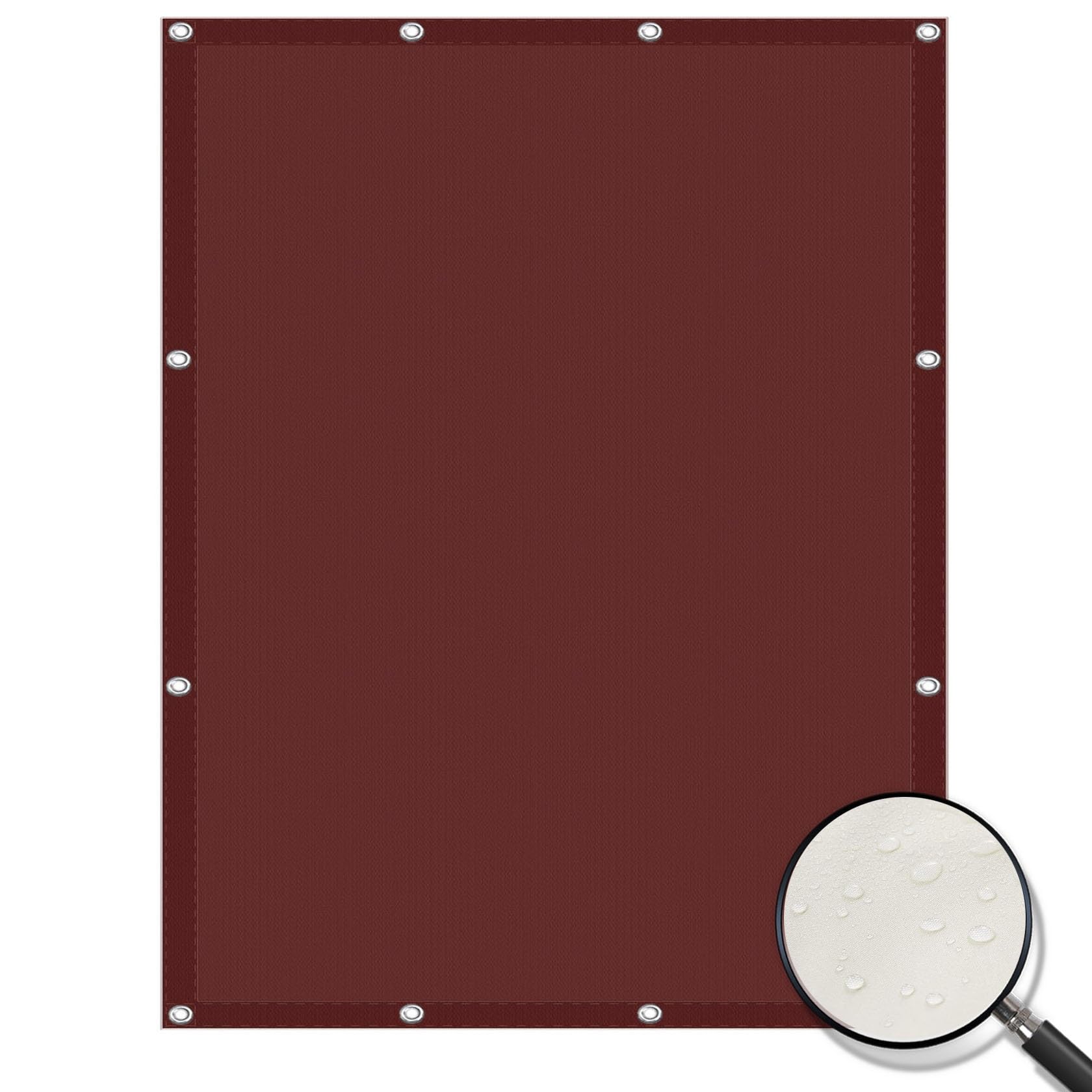 Tissu d'ombrage rectangulaire protection UV 98% voile ombragant vin rouge pour grand patio