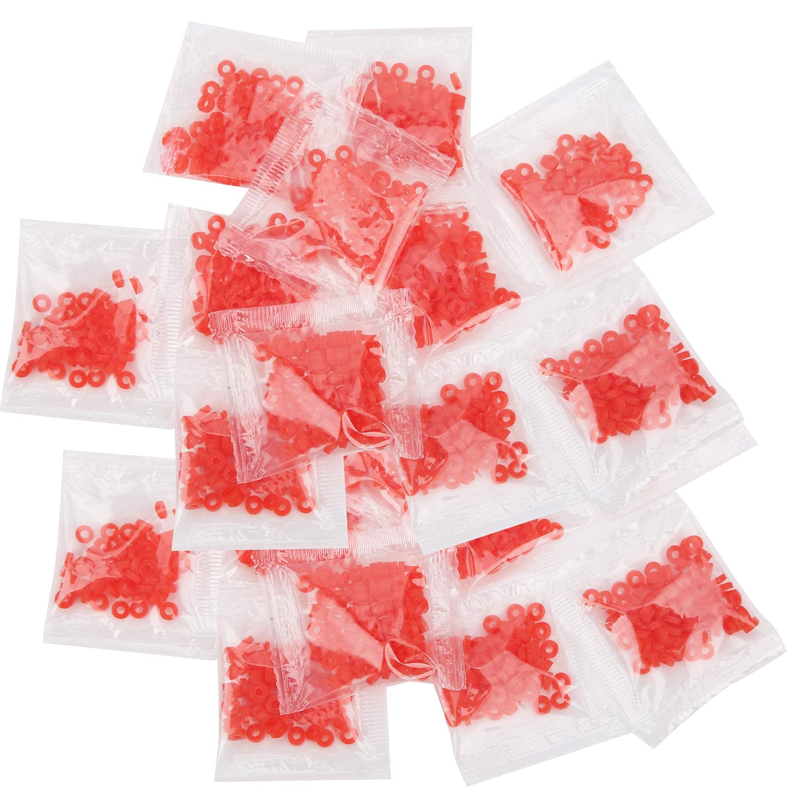Alomejor 100 Sacs d'appâts de Granule de pêche Bandes Anneaux en Caoutchouc pour Les Plates-Formes de Cheveux de pêche à la Carpe et Les Crochets Correspondent