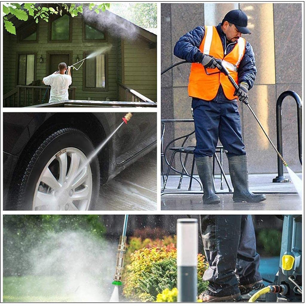 Lot de 3 embouts de nettoyeur haute pression avec baguette d'extension 4000 PSI pour nettoyage de gouttière