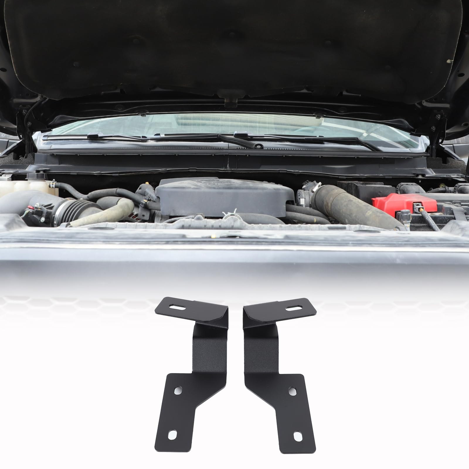 Soporte de barra de luz para capó adecuado para Ford Ranger 2015-2022, resistente a los golpes, soporte de luz de trabajo para accesorios Ford Ranger, accesorios de ajuste para exteriores de coche
