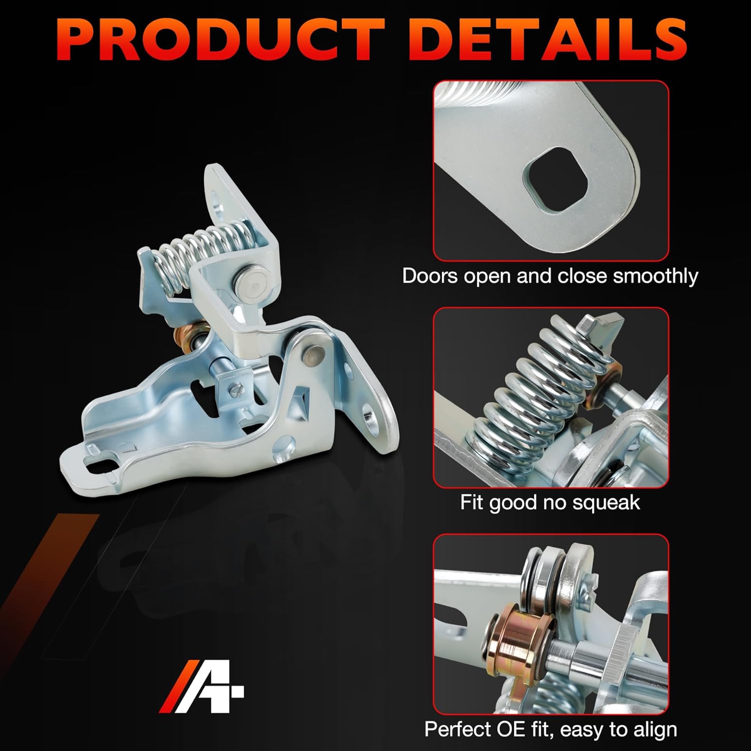 Front Lower Door Hinge Left and Right Compatible with Dodge Ram 1500 2500 3500 2019-2024, Replace 68058519AC 68058518AC-Driver and Passenger Side