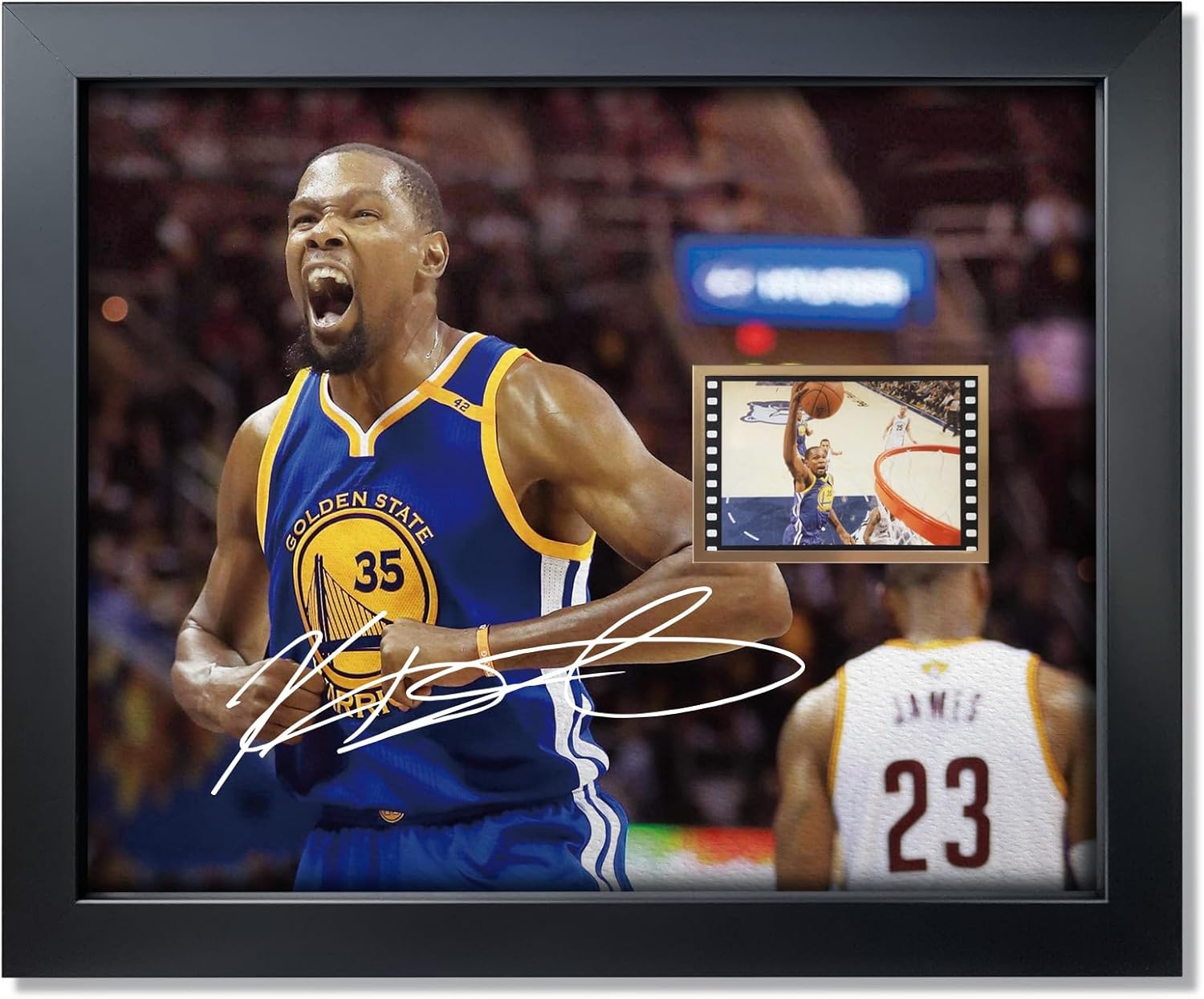 sufenvera Signed Kevin Durant Memorabilia Film Photo Collage Framed Poster,Basketball Decorations Gifts for NBA All-Star Fans 10x8 Inches