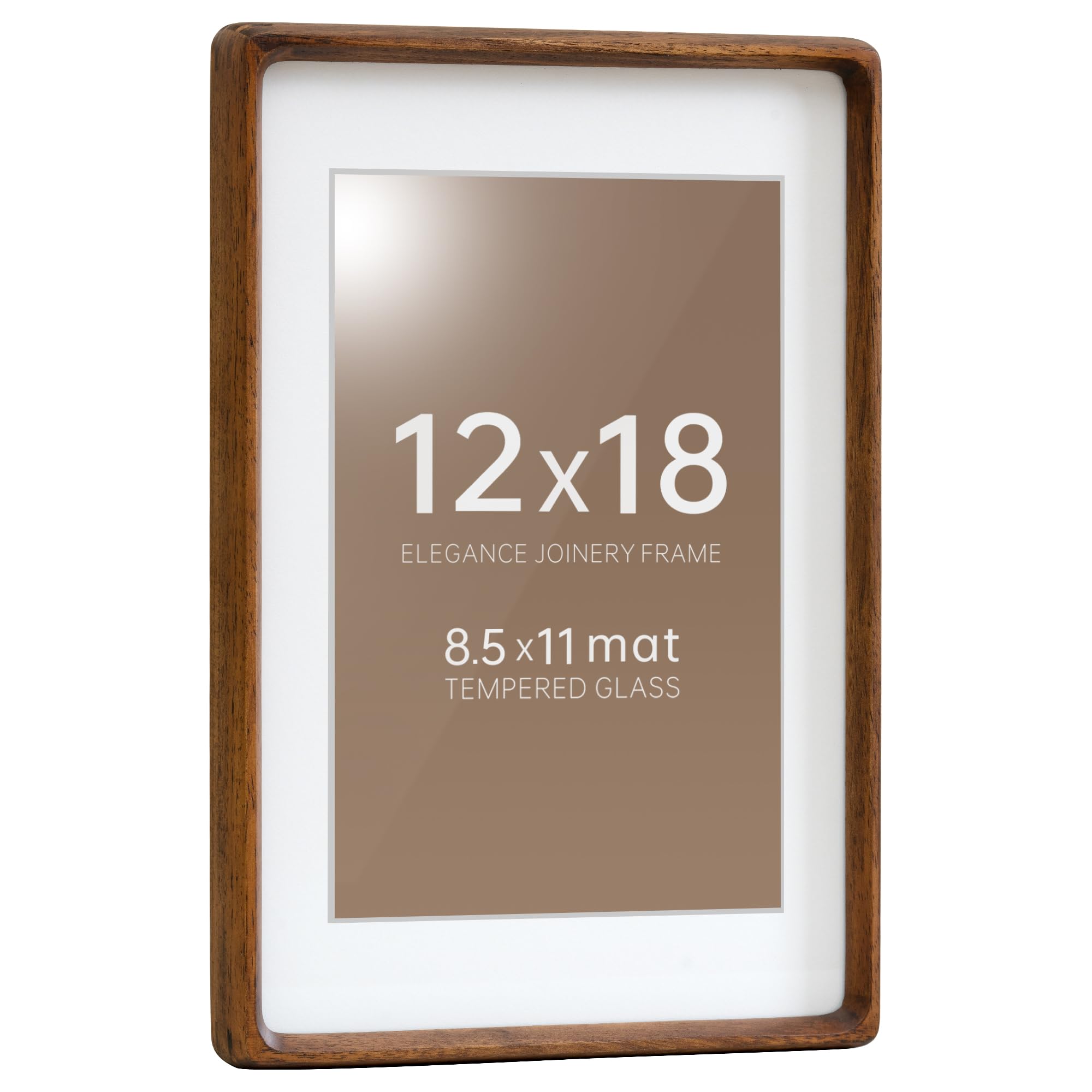 Photo 1 of 12 x 18 Picture Frame, Display Picture 12 x 18 with Mat or 8.5 x 11 Without