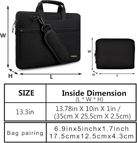 Miniatura 2 de Hseok Bolsa de hombro delgada para laptop de 13-14 pulgadas con funda pequeña compatible con MacBook Pro de 14 pulgadas M4M3M2M1 2025-2021, Mac