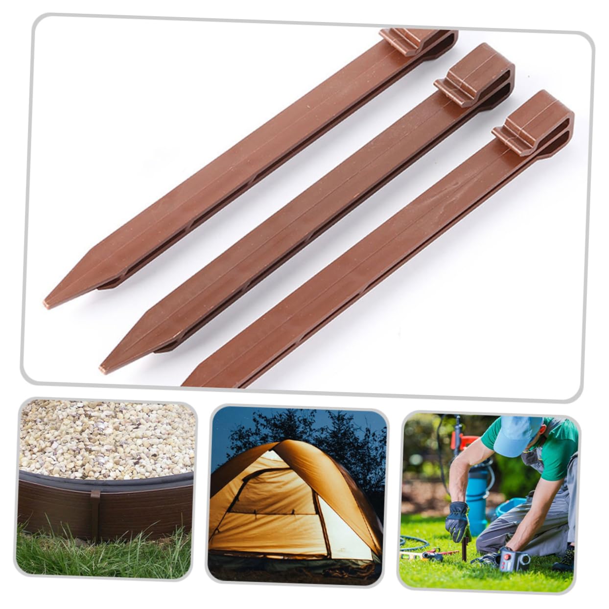 Estacas para Tienda Picos De Anclajes De Paisaje Pesados Estiércol De Jardín Clavos Estacas De Fijación Estacas De Tienda De Arena De Playa Exterior El Plastico Verde