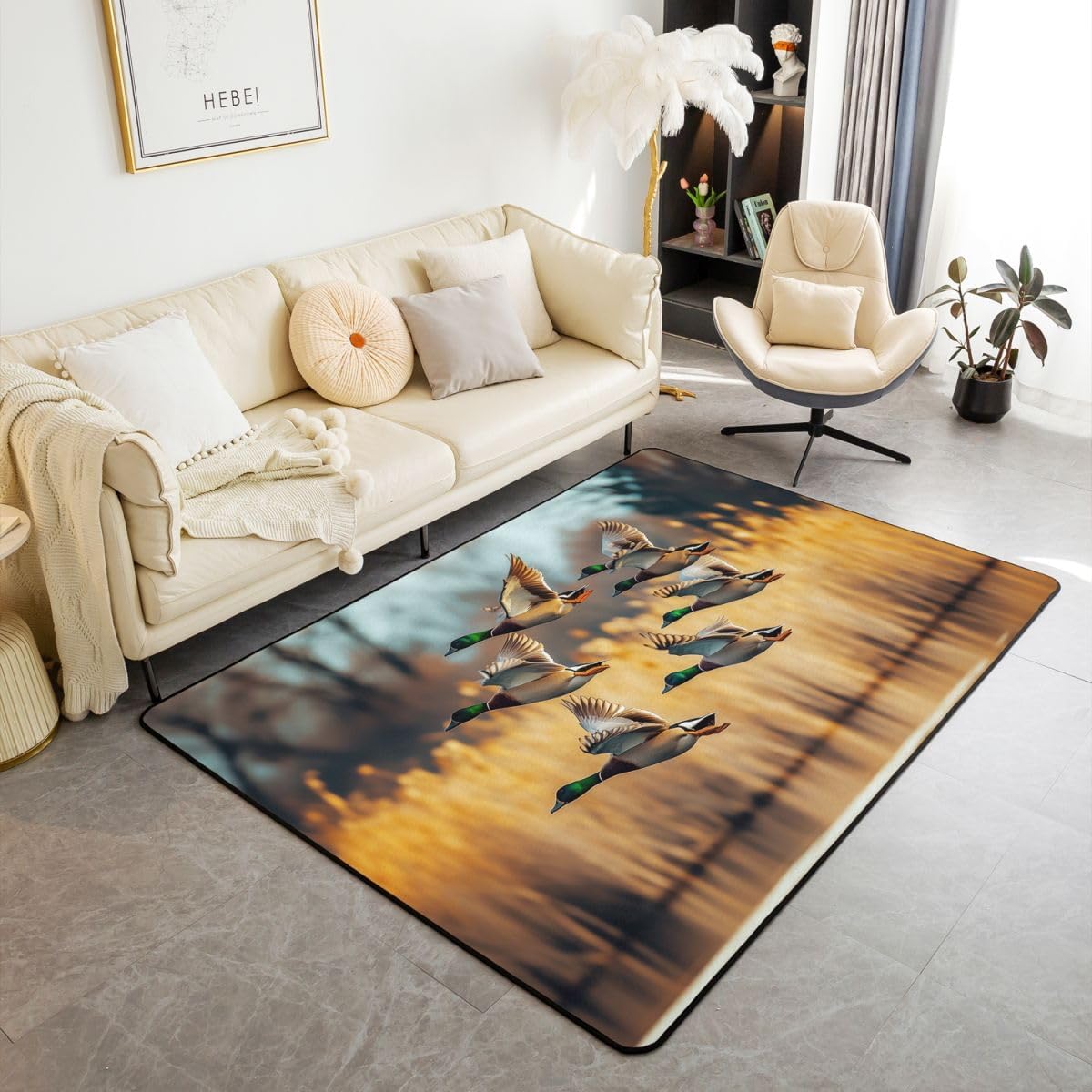 Feelyou Dolphin Area Rug 3x5 Polyester Ocean Sealife Living Room Rugs for Bedroom Under Marine Life Decor Carpet Sea Animal Indoor Floor Mat Dolphin Lover Gift Soft Non-Slip